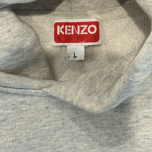 Kenzo Men’s Light Gray Sweatshirt with Label